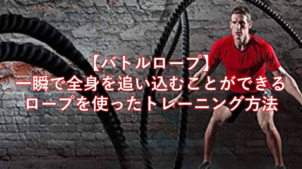 バトルロープ 一瞬で全身を追い込むことができるロープを使ったトレーニング方法 まこと兄やんの野球通信