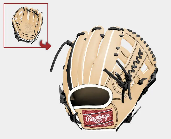 美品】ローリングスHOH オーダー 軟式内野手 キャメル 良型 ck4 美品